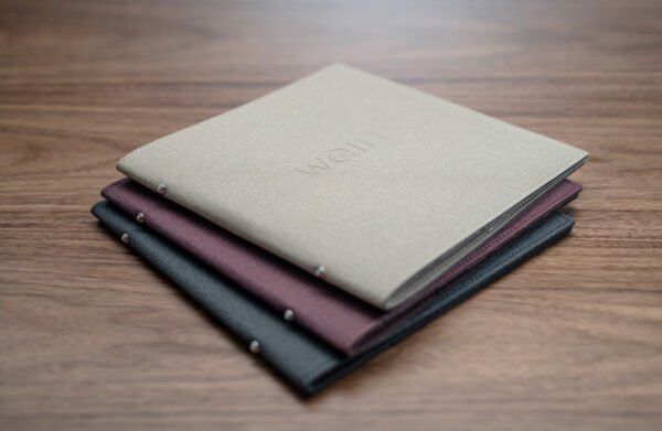 Cartes de menus à couverture souple