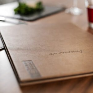 Cartes de menus à couverture rigide