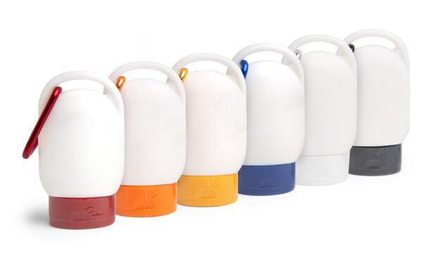 Échantillons de crème solaire au format porte-clés