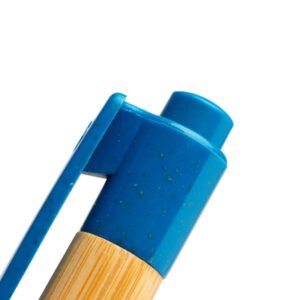 Stylos à bille en bambou à éléments en fibre de paille de blé