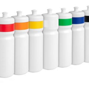 Échantillon de bouteille de sport avec bordure colorée