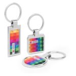 Échantillon de porte-clés en métal avec doming