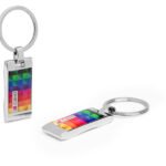 Échantillon de porte-clés en métal avec doming