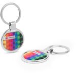 Échantillon de porte-clés en métal avec doming