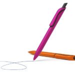 Échantillon de stylo à bille à effet métallique