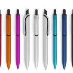 Échantillon de stylo à bille à effet métallique