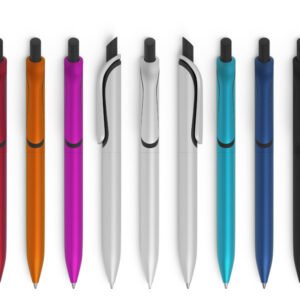 Échantillon de stylo à bille à effet métallique