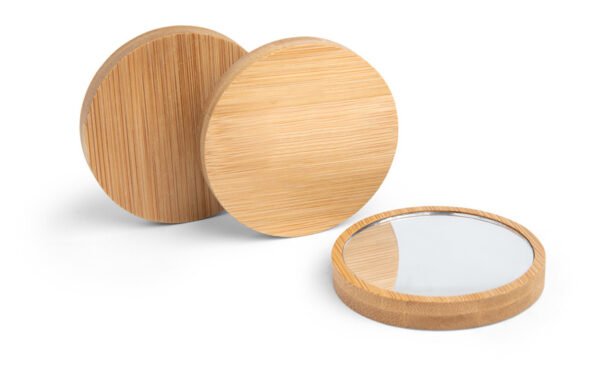 Échantillon de miroir de poche en bambou