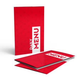 Cartes de menu avec fentes