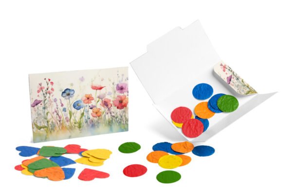 Confettis avec graines de fleurs
