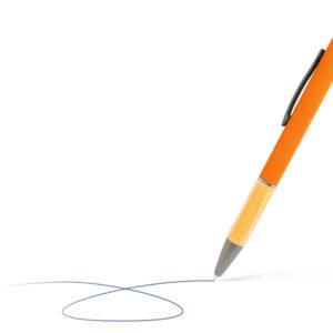 Échantillon stylo à bille coloré avec zone de préhension en bambou