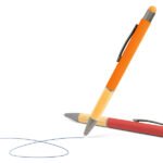 Échantillon stylo à bille coloré avec zone de préhension en bambou