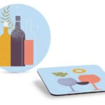Dessous de verre RICOLOR® résistants au lave-vaisselle