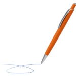 Échantillon de stylo à bille en métal avec Soft Touch, bouton-poussoir et agrafe chromée