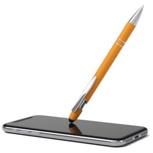 Stylos à bille en métal avec Soft Touch, fonction stylet et notes chromées