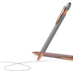 Échantillons de stylos à bille en métal avec Soft Touch, fonction stylet et notes chromées