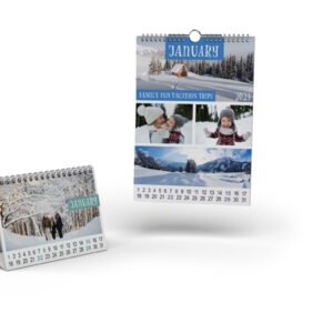 Calendriers photo avec reliure à spirale