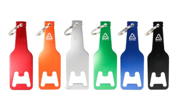 Échantillons de décapsuleurs en aluminium recyclé