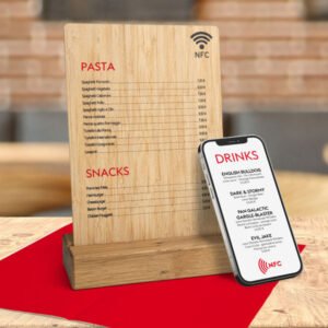 Cartes de menus avec puce NFC
