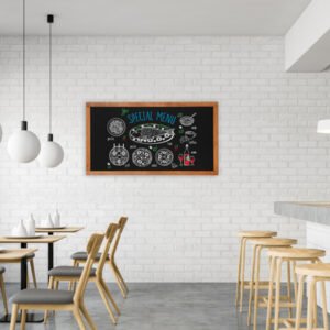 Tableaux à craie avec cadre en bois