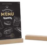 Supports pour marque-places en bois