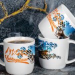 Échantillon de tasse avec vernis 3D