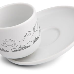 Tasses sans anse avec soucoupe
