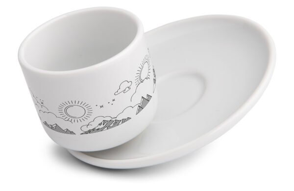 Tasses sans anse avec soucoupe