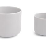 Échantillon de tasse sans anse avec soucoupe
