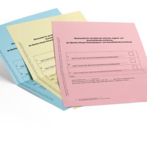 Bulletin de vote un pli