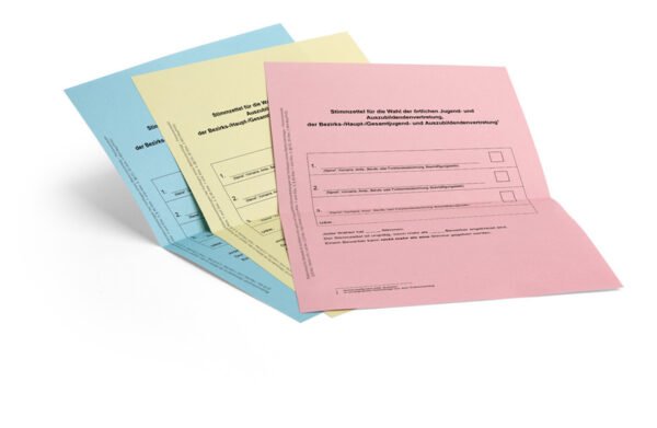 Bulletin de vote un pli