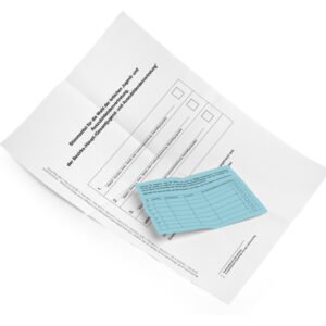 Bulletin de vote 2 plis pliage croisé