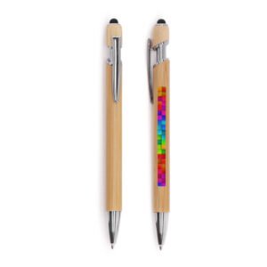 Stylos à bille en bambou avec stylet
