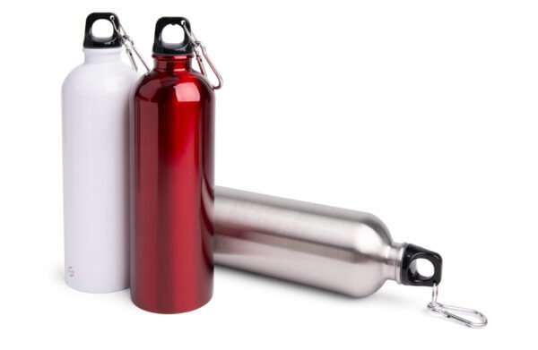 Échantillon de gourde en inox avec mousqueton