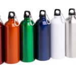 Échantillon de gourde en inox avec mousqueton