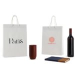 Sacs en papier avec cordon en papier tressé