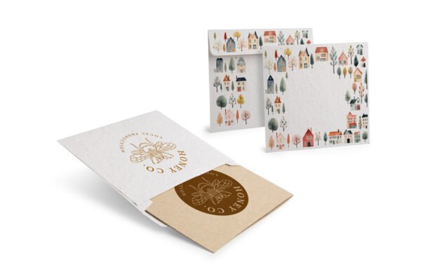 Enveloppes en papier à base de graines, autocollantes