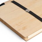 Blocs-notes avec couverture en bambou et stylo à bille