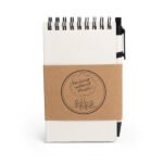 Blocs-notes en brique de lait recyclée avec stylo à bille