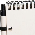 Blocs-notes en brique de lait recyclée avec stylo à bille