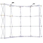 Stand pliable tissu courbe, structure avec impression