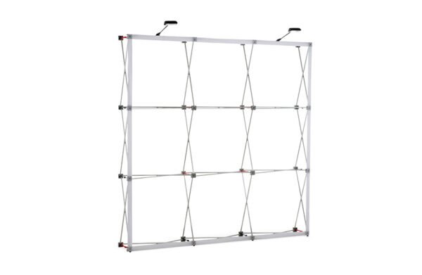 Stand pliable classique en matière textile, structure avec impression