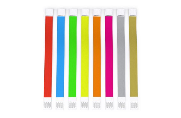Bracelets d&rsquo;accès en Tyvek®, non imprimés et avec visuels standards