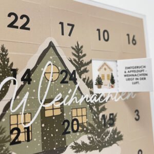 Carte de vœux « calendrier de l’avent » 2 pages