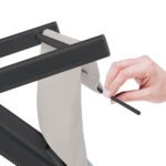 Chaises longues en aluminium, structure avec impression
