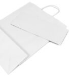 Sacs en papier basiques avec cordon en papier, surface entièrement imprimable