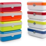Boîtes à repas en plastique, bouton poussoir