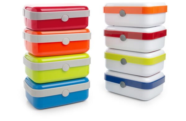 Boîtes à repas en plastique, bouton poussoir