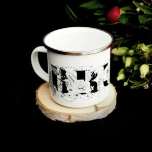 Tasses en émail imprimées