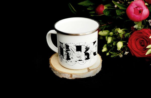 Tasses en émail imprimées